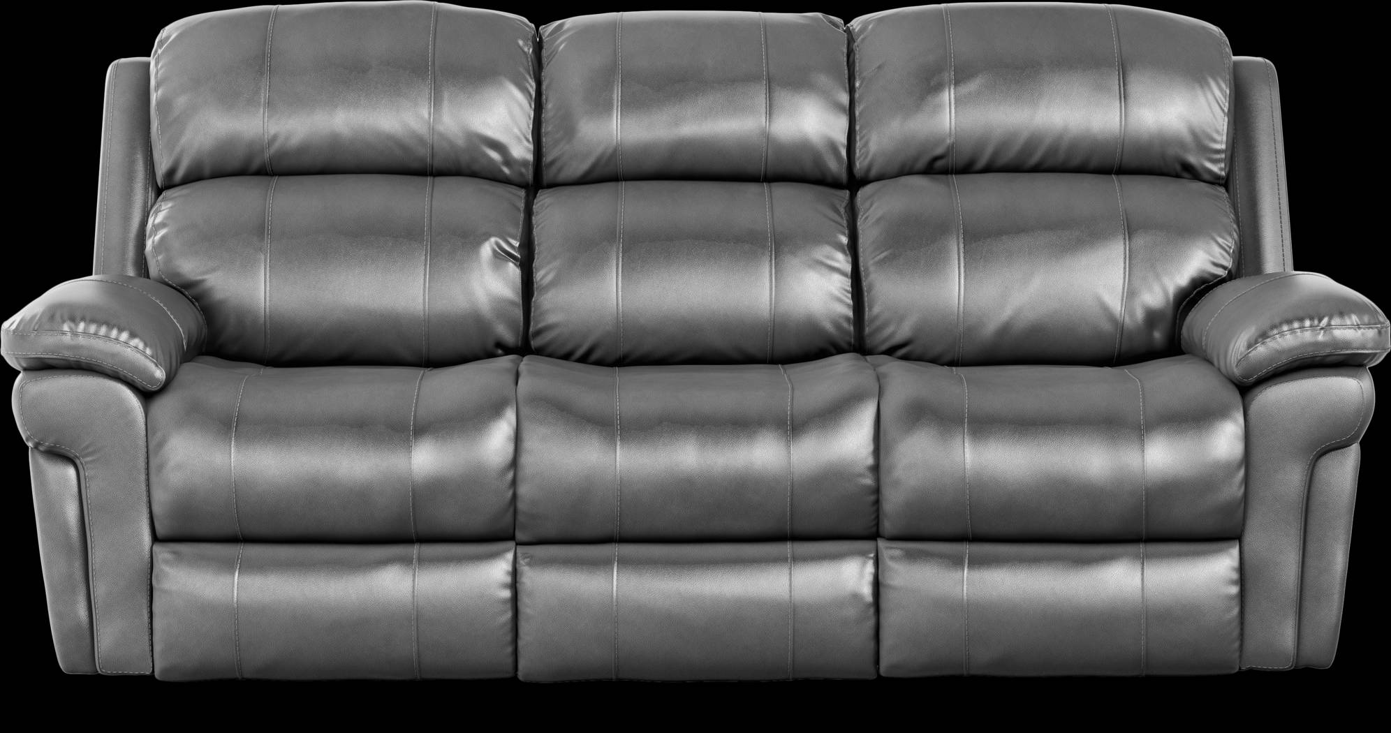 Trevino Smoke Leather 3 Pc Living Room with Reclining Sofa - Thumbnail - Image 2