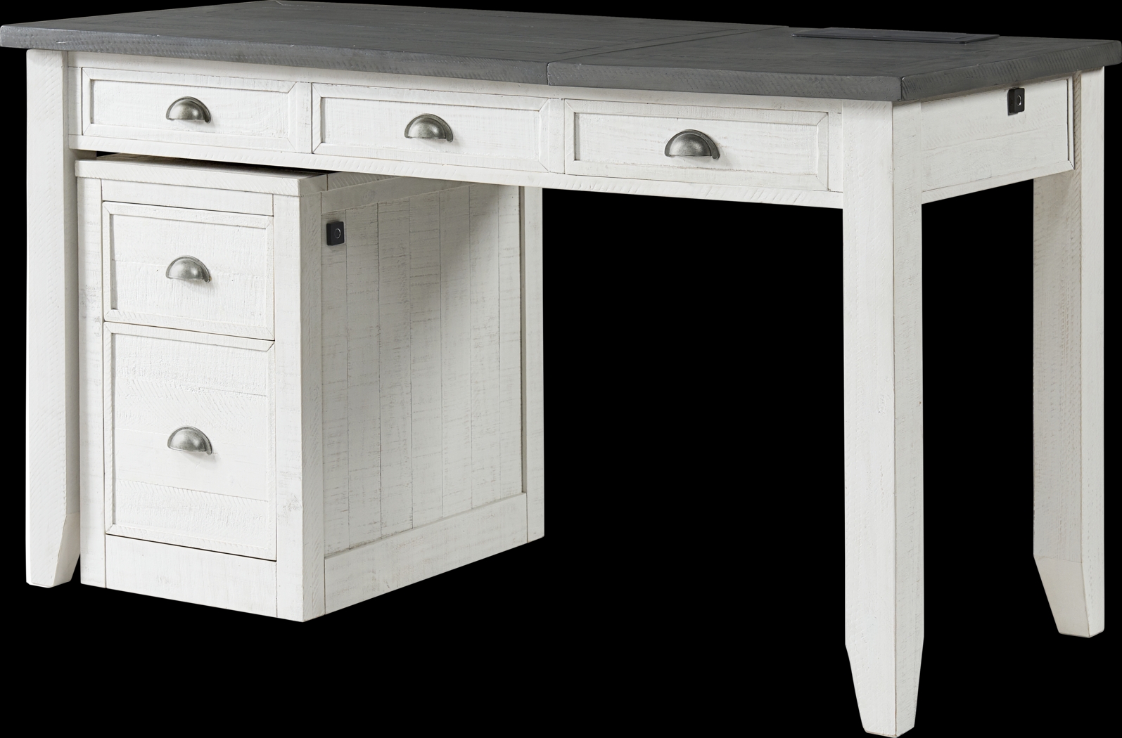 Trevose White Desk with Lift Top and Fingerprint Lock - Thumbnail - Image 4