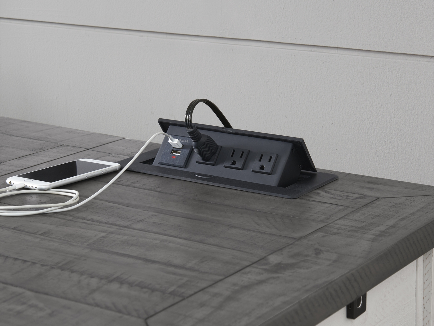 Trevose White Desk with Lift Top and Fingerprint Lock - Thumbnail - Image 10