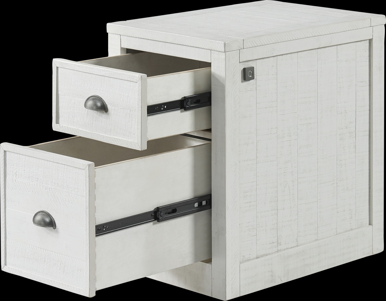 Trevose White File Cabinet with Fingerprint Lock - Thumbnail - Image 2