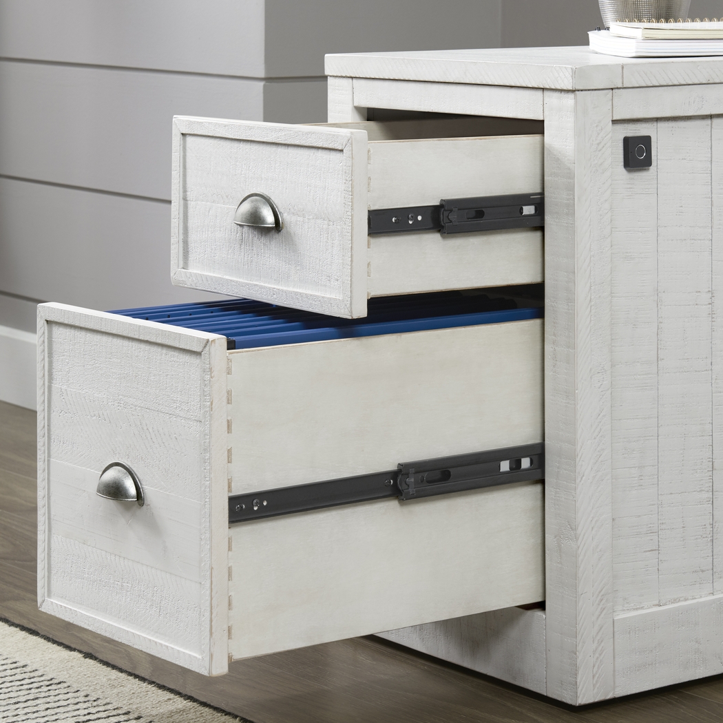 Trevose White File Cabinet with Fingerprint Lock - Thumbnail - Image 4