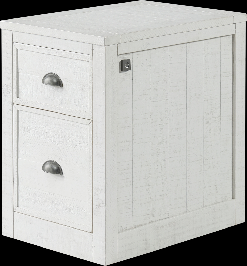 Trevose White File Cabinet with Fingerprint Lock - Thumbnail - Image 1