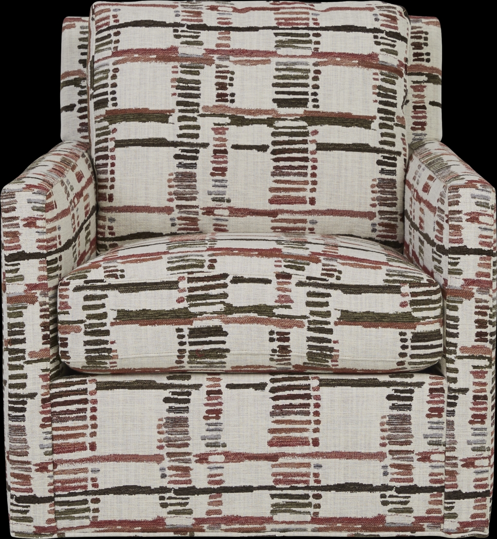 Tribeca Loft Beige Accent Swivel Chair - Thumbnail - Image 2