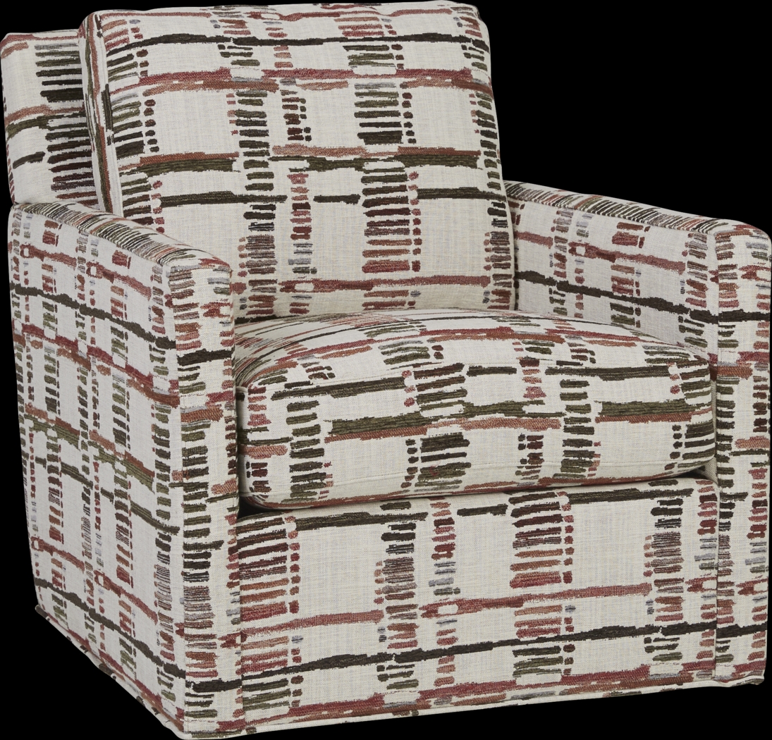 Tribeca Loft Beige Accent Swivel Chair - Thumbnail - Image 1