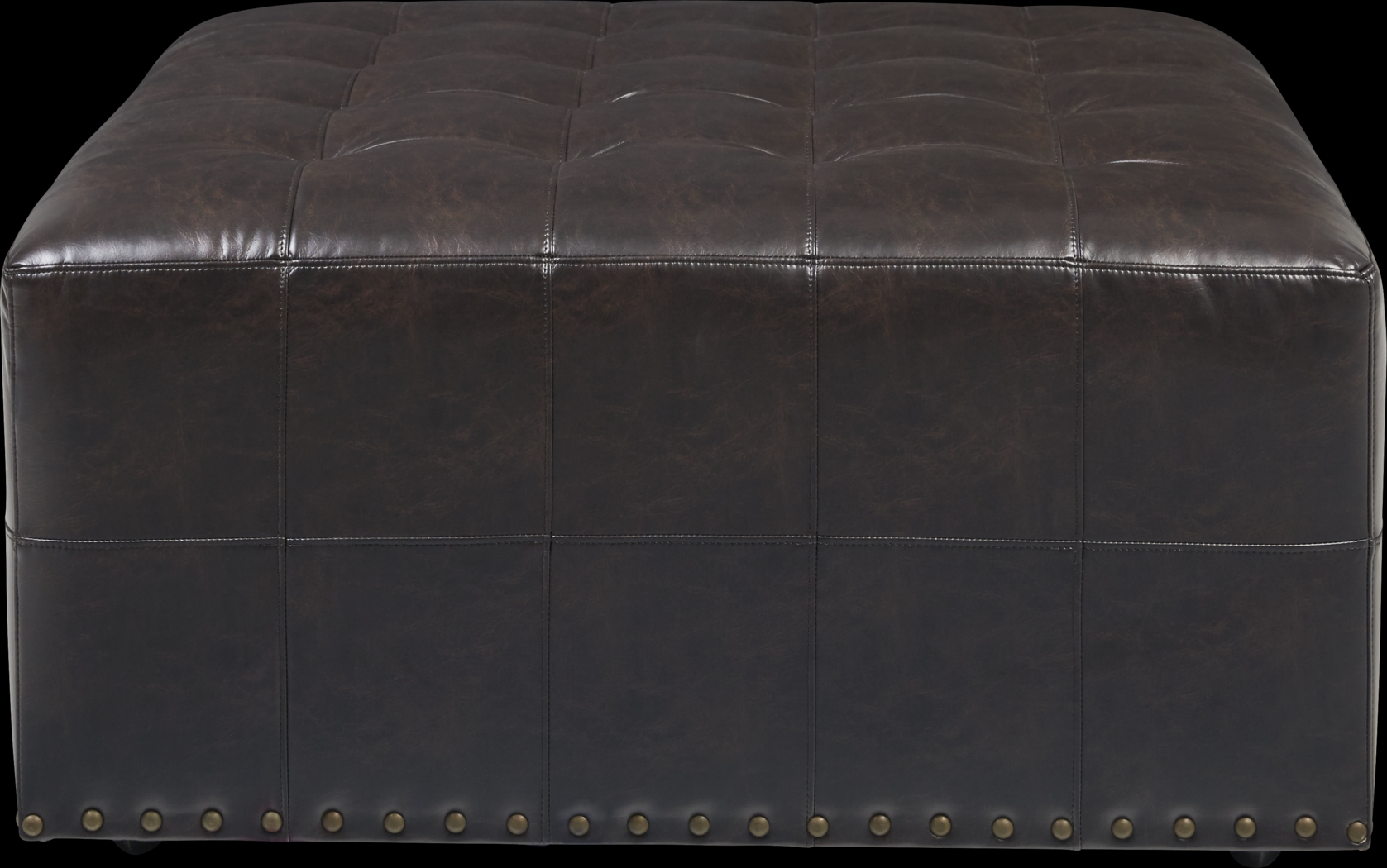 Tribeca Loft Brown Cocktail Ottoman - Thumbnail - Image 2
