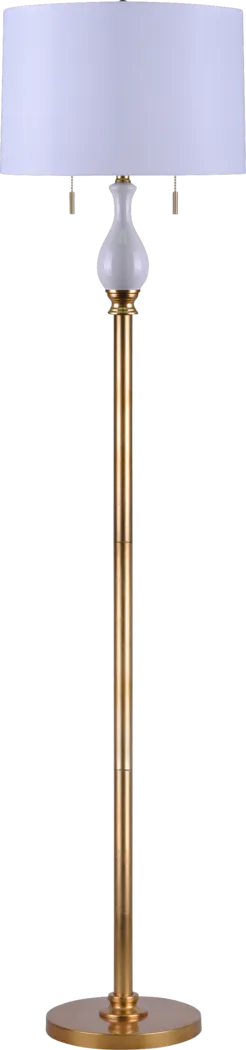 Trickum Gold Floor Lamp - Thumbnail - Image 1
