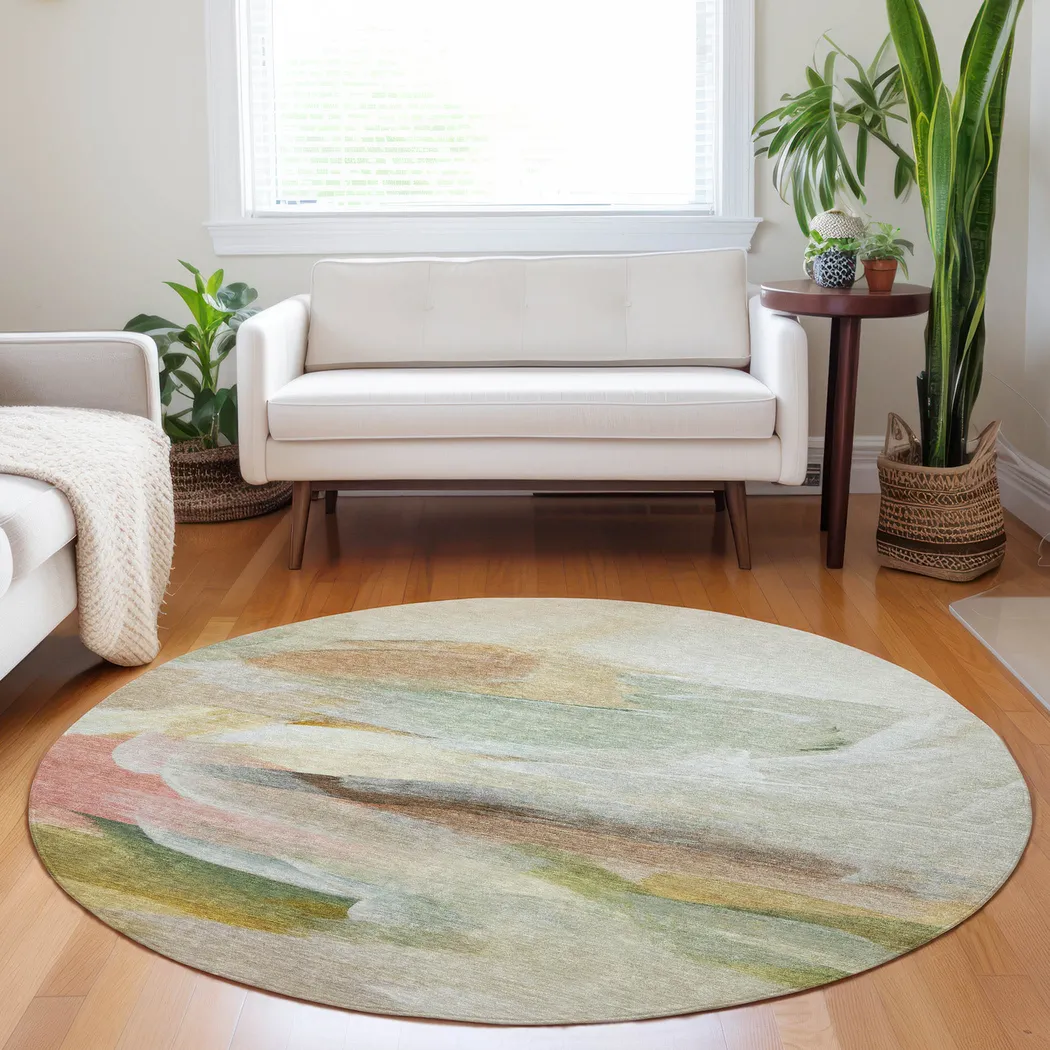 Tridi Multi 8' Round Machine Washable Rug - Thumbnail - Image 2
