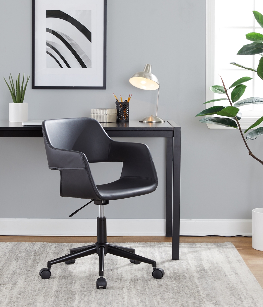 Triece Black Desk Chair - Thumbnail - Image 2