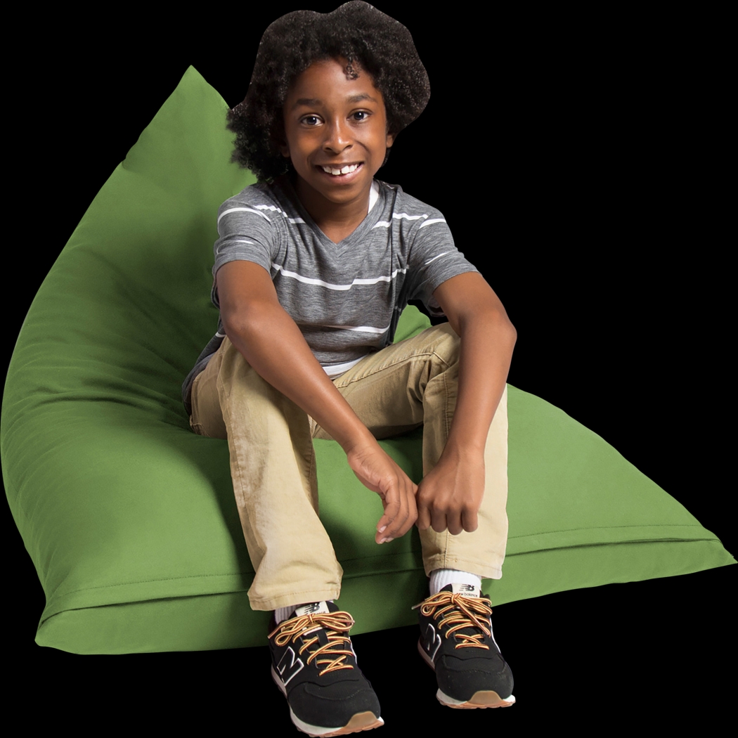 Kids Triform Green Small Bean Bag Chair - Thumbnail - Image 1