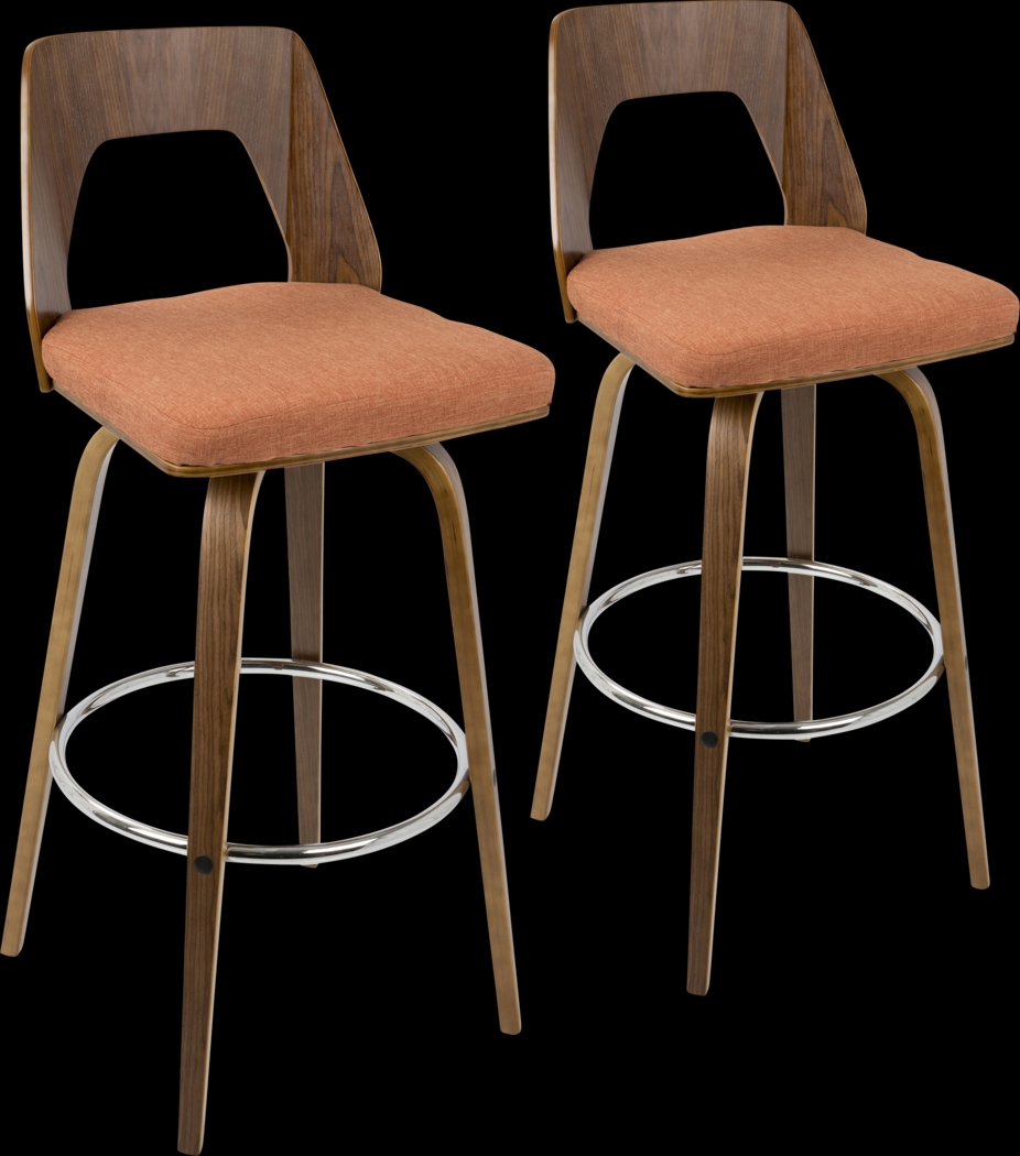 Trilogy Orange Barstool (Set of 2) - Thumbnail - Image 1