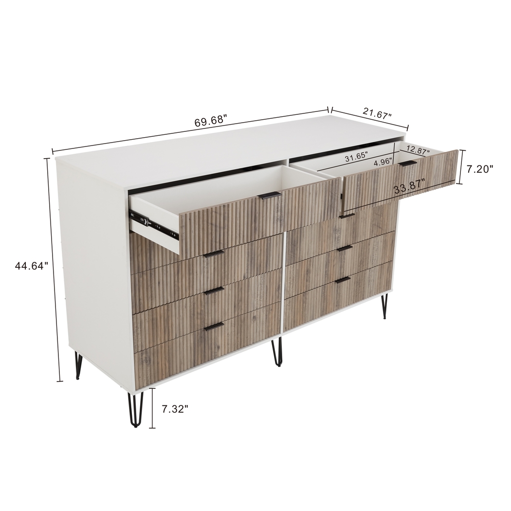 Trimper II Gray and White Dresser - Thumbnail - Image 11