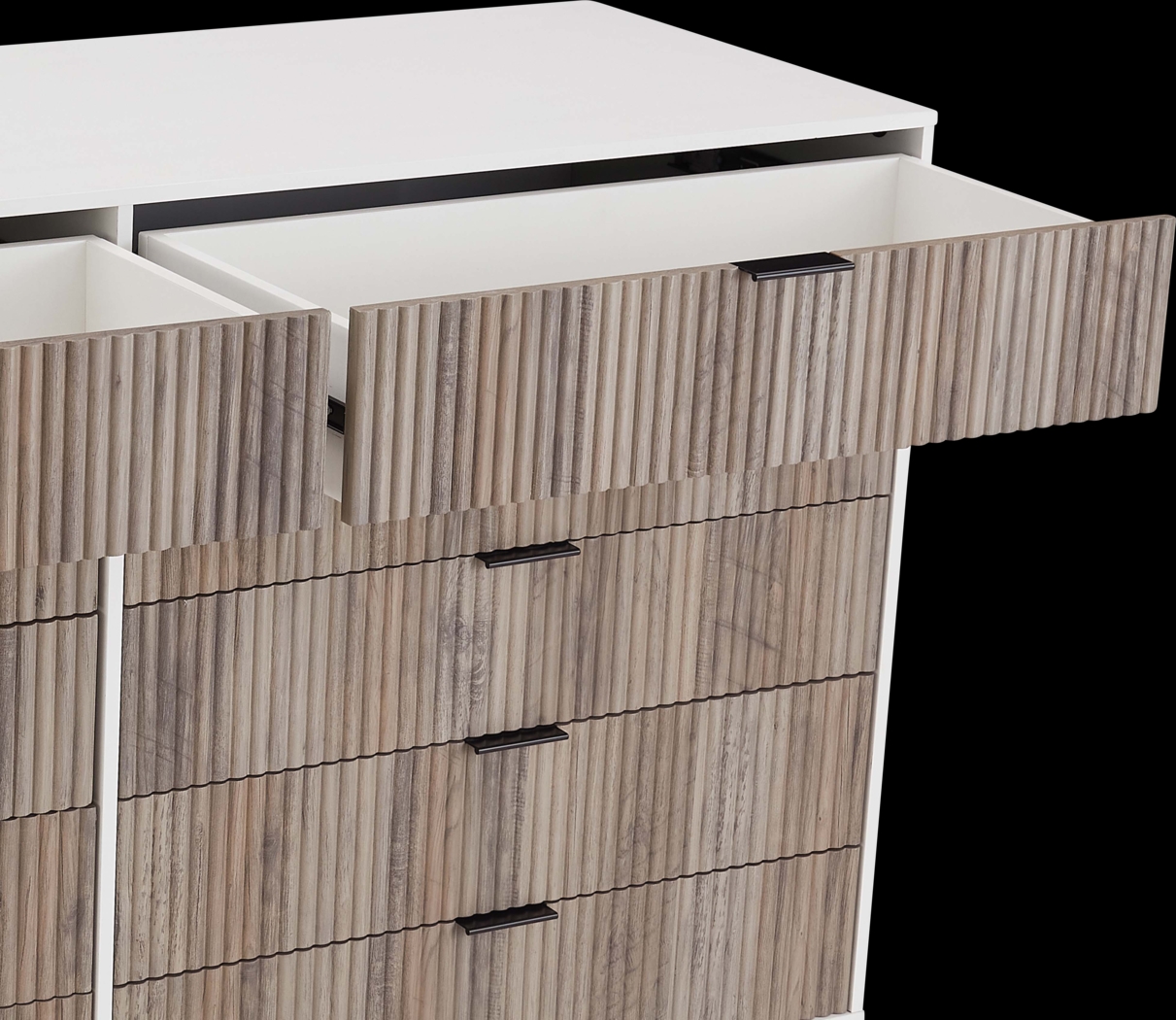 Trimper II Gray and White Dresser - Thumbnail - Image 4