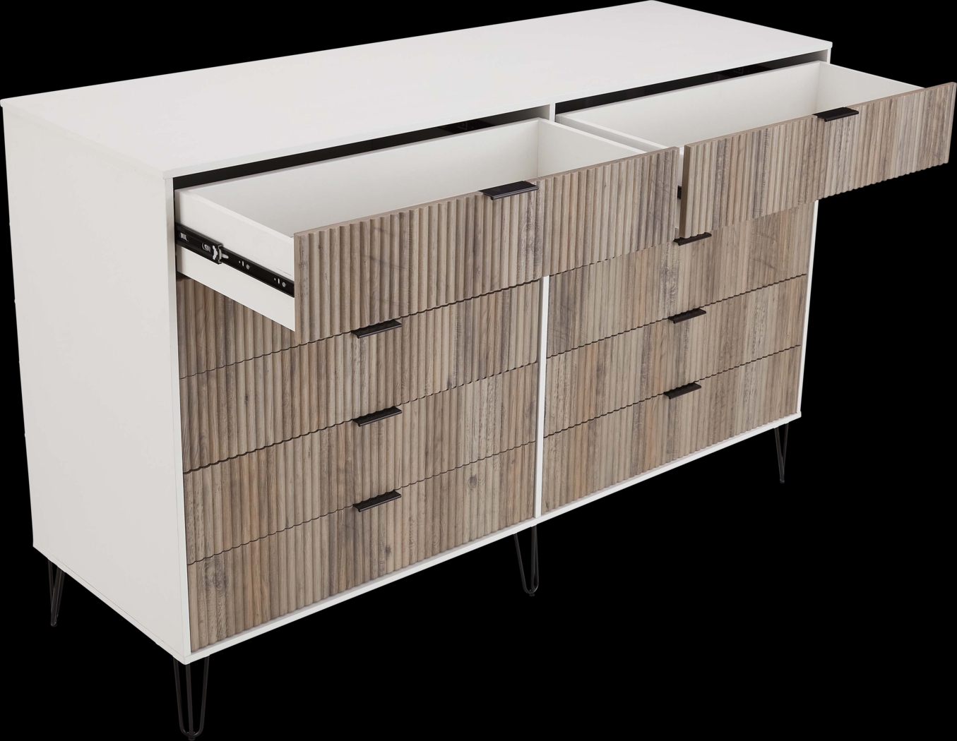 Trimper II Gray and White Dresser - Thumbnail - Image 6