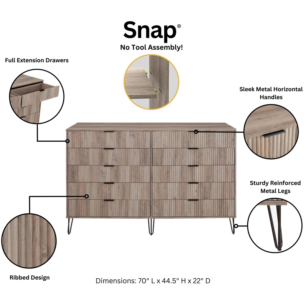 Trimper II Gray Dresser - Thumbnail - Image 12