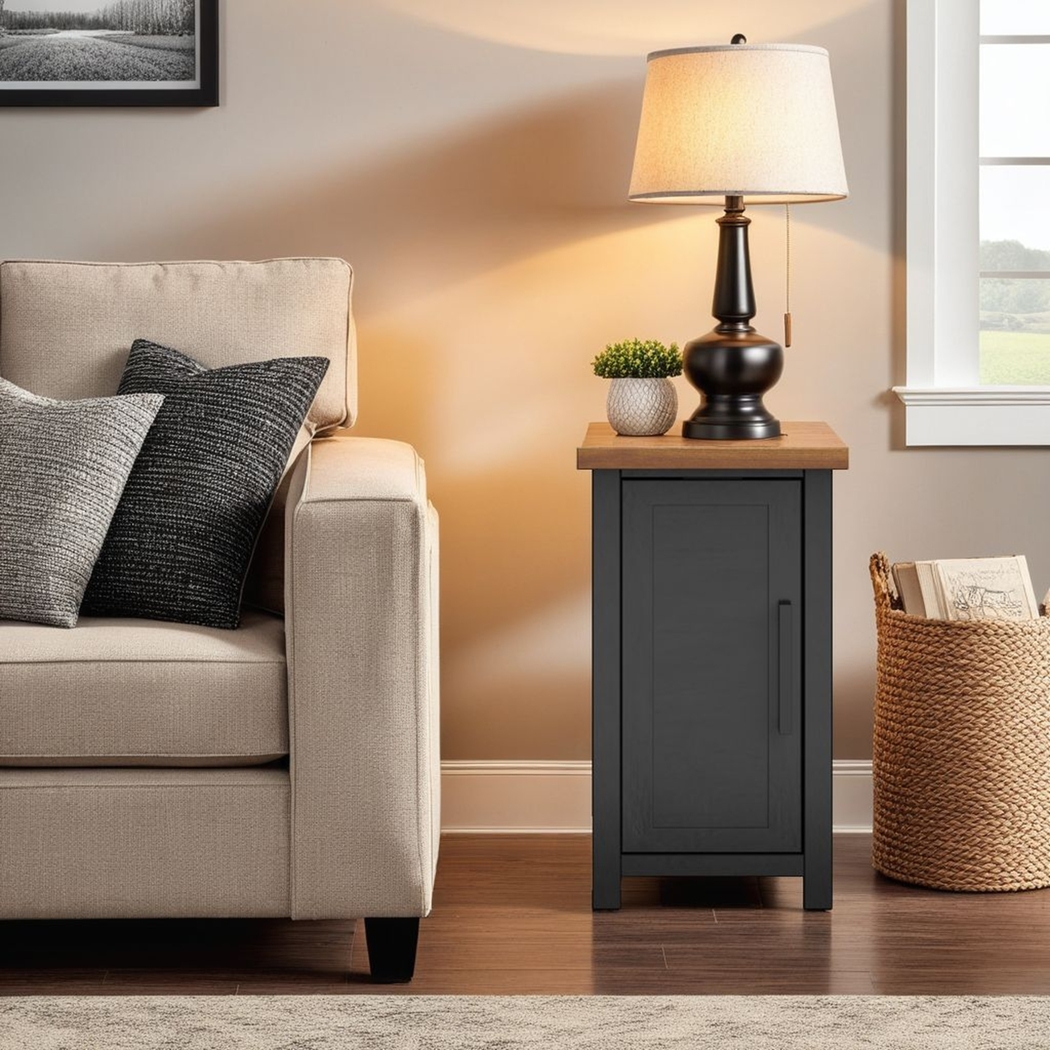 Trisano Black Nightstand - Thumbnail - Image 2