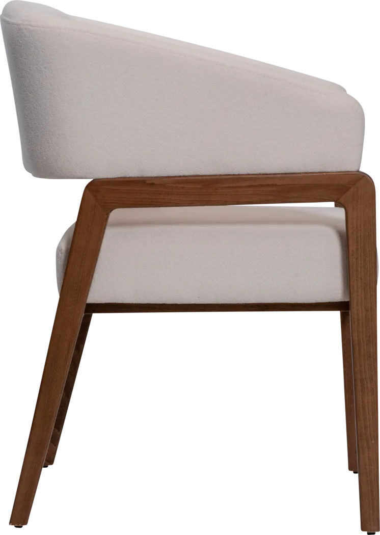 Trisha White Arm Chair - Thumbnail - Image 4