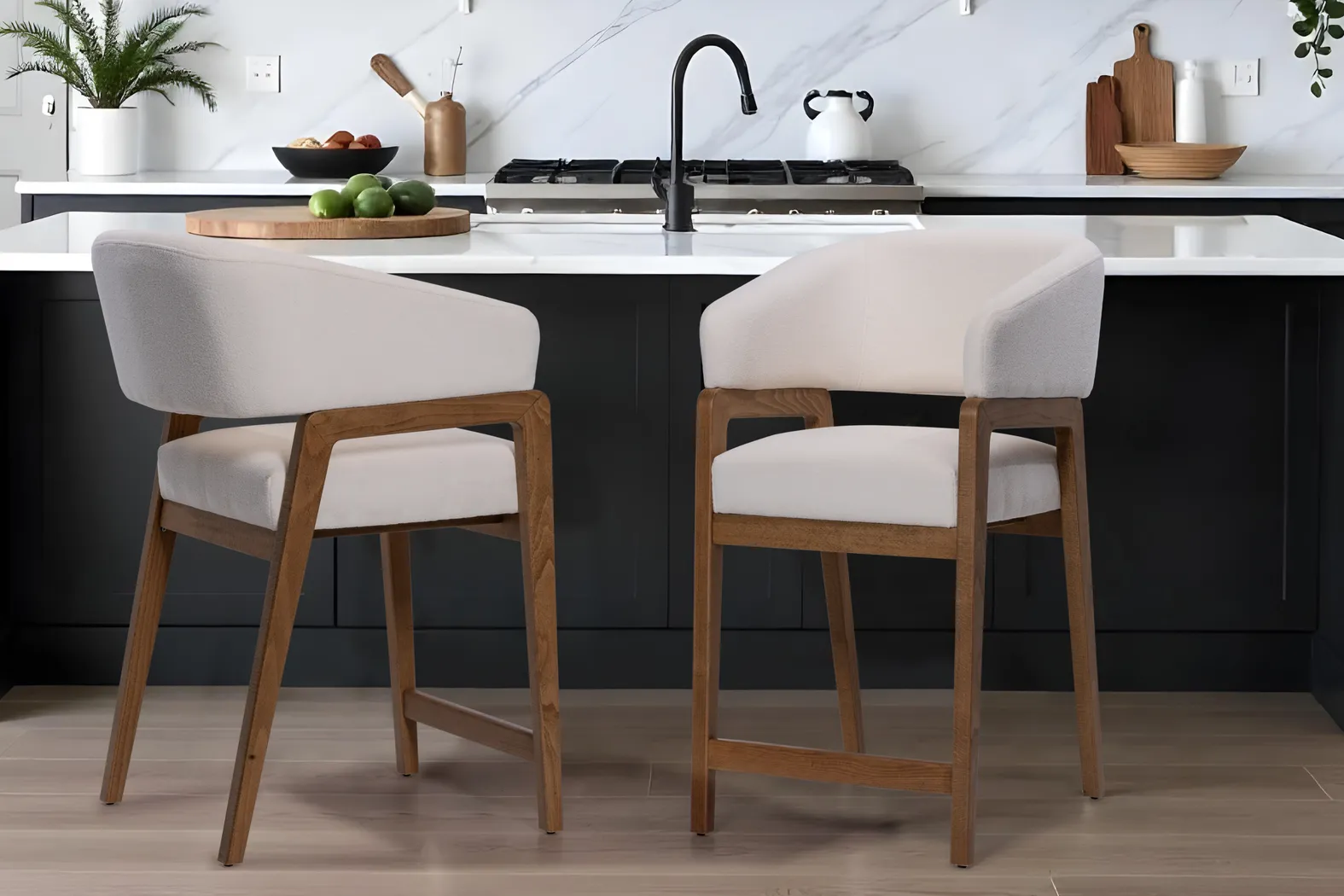 Trisha White Counter Height Stool - Thumbnail - Image 2