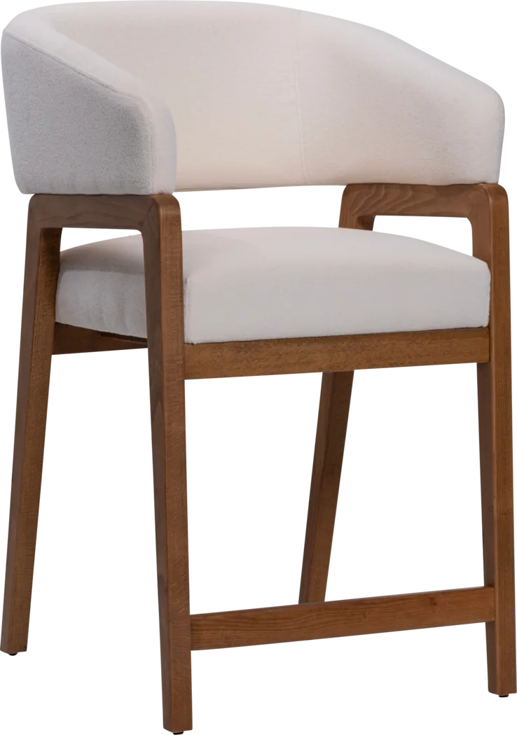 Trisha White Counter Height Stool - Thumbnail - Image 1