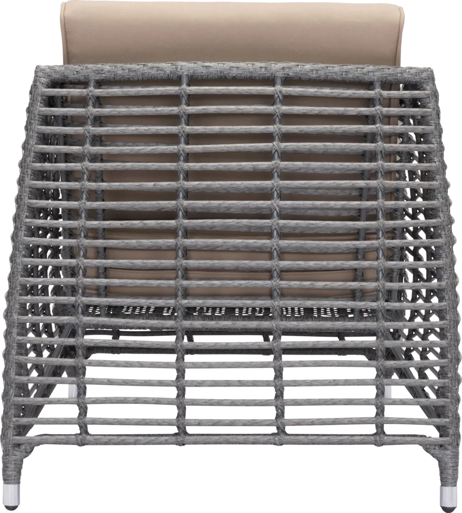 Trisik Beach Gray and Beige Outdoor Chair - Thumbnail - Image 4
