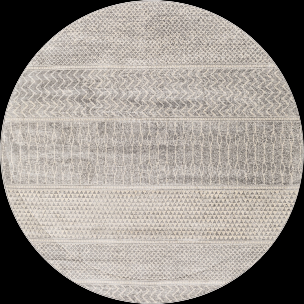 Tristram I Silver 6'7 Round Rug - Thumbnail - Image 1
