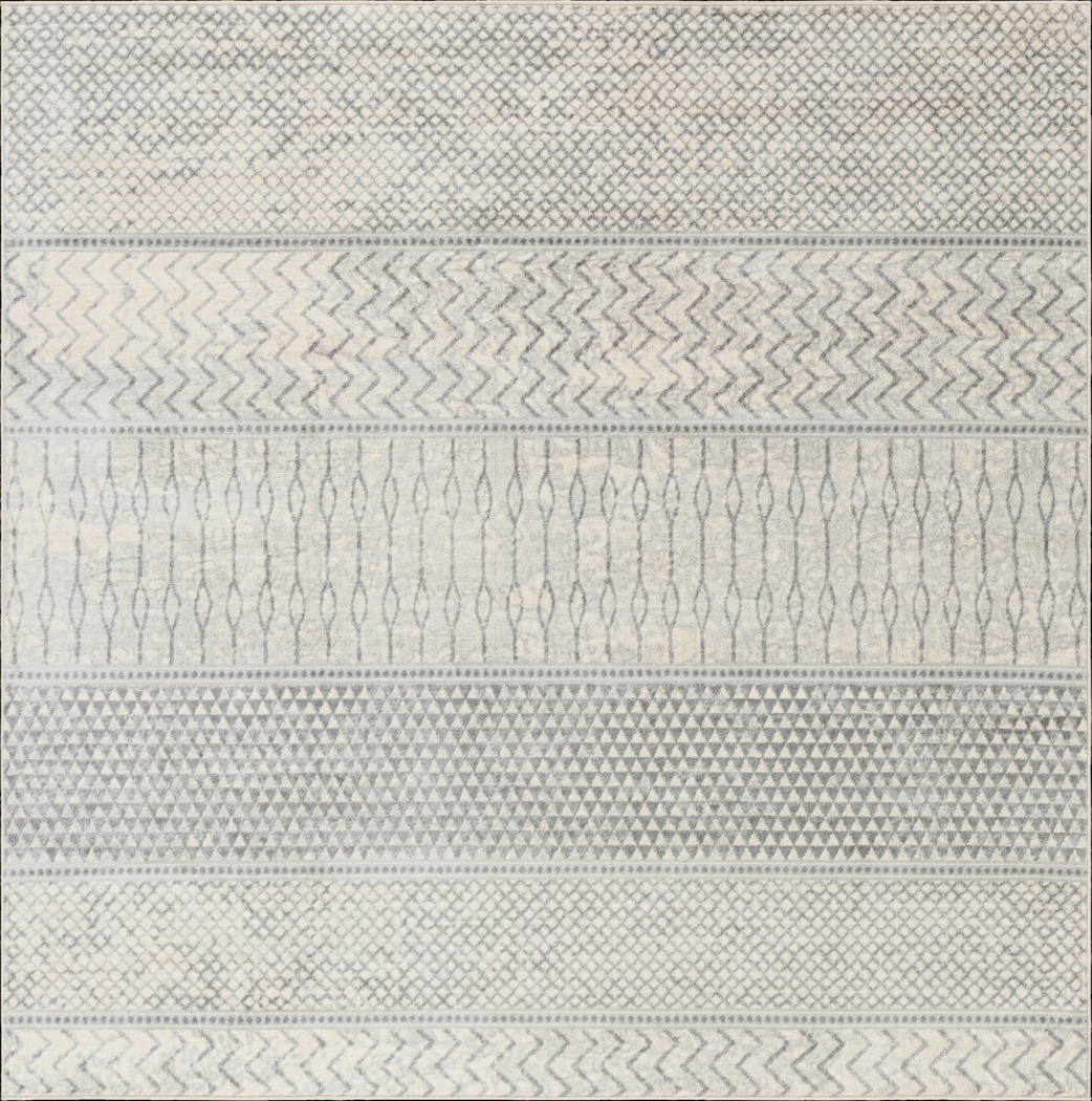 Tristram II Silver 6'7 Square Rug - Thumbnail - Image 1