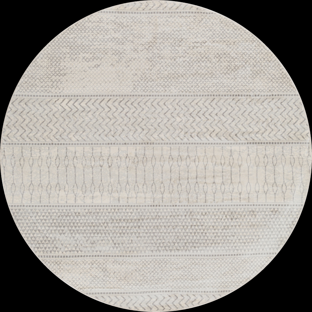 Tristram II Silver 7'10 Round Rug - Thumbnail - Image 1