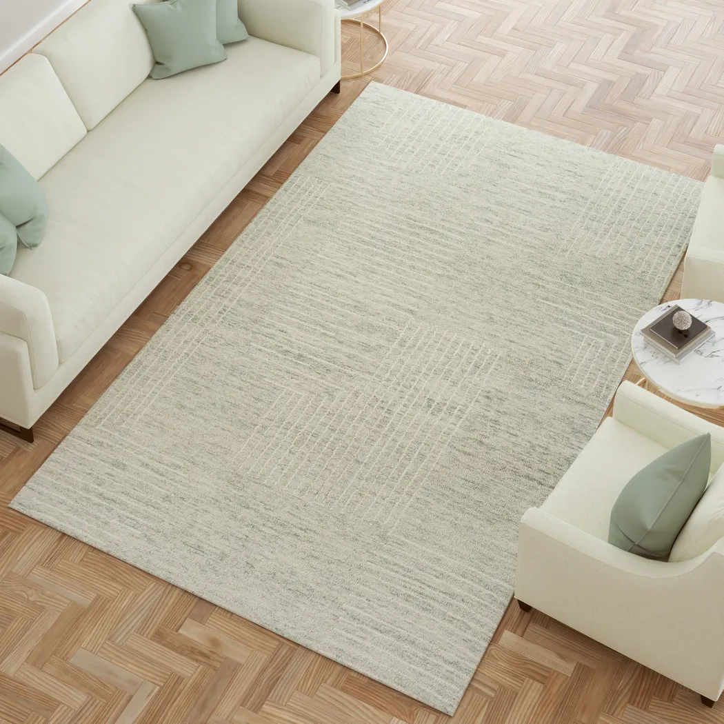Troan Light Teal 5' x 7'9 Rug - Thumbnail - Image 2