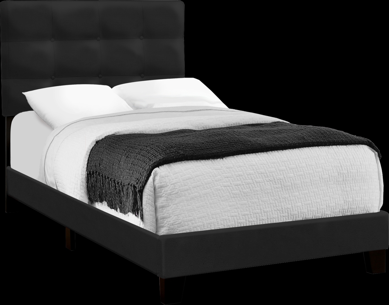 Troland Black Twin Bed - Thumbnail - Image 1