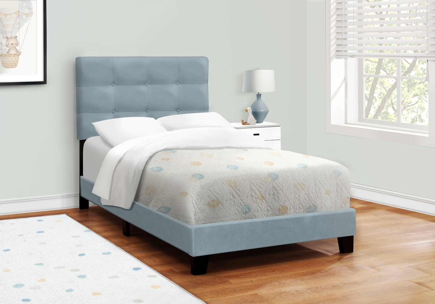 Troland Light Blue Twin Bed - Thumbnail - Image 2