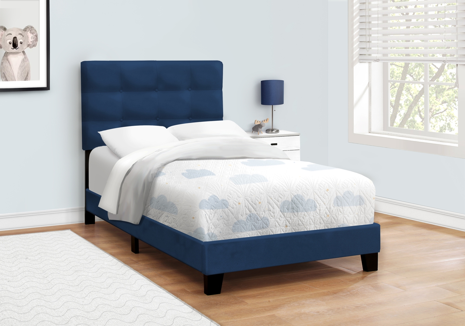 Troland Navy Twin Bed - Thumbnail - Image 2