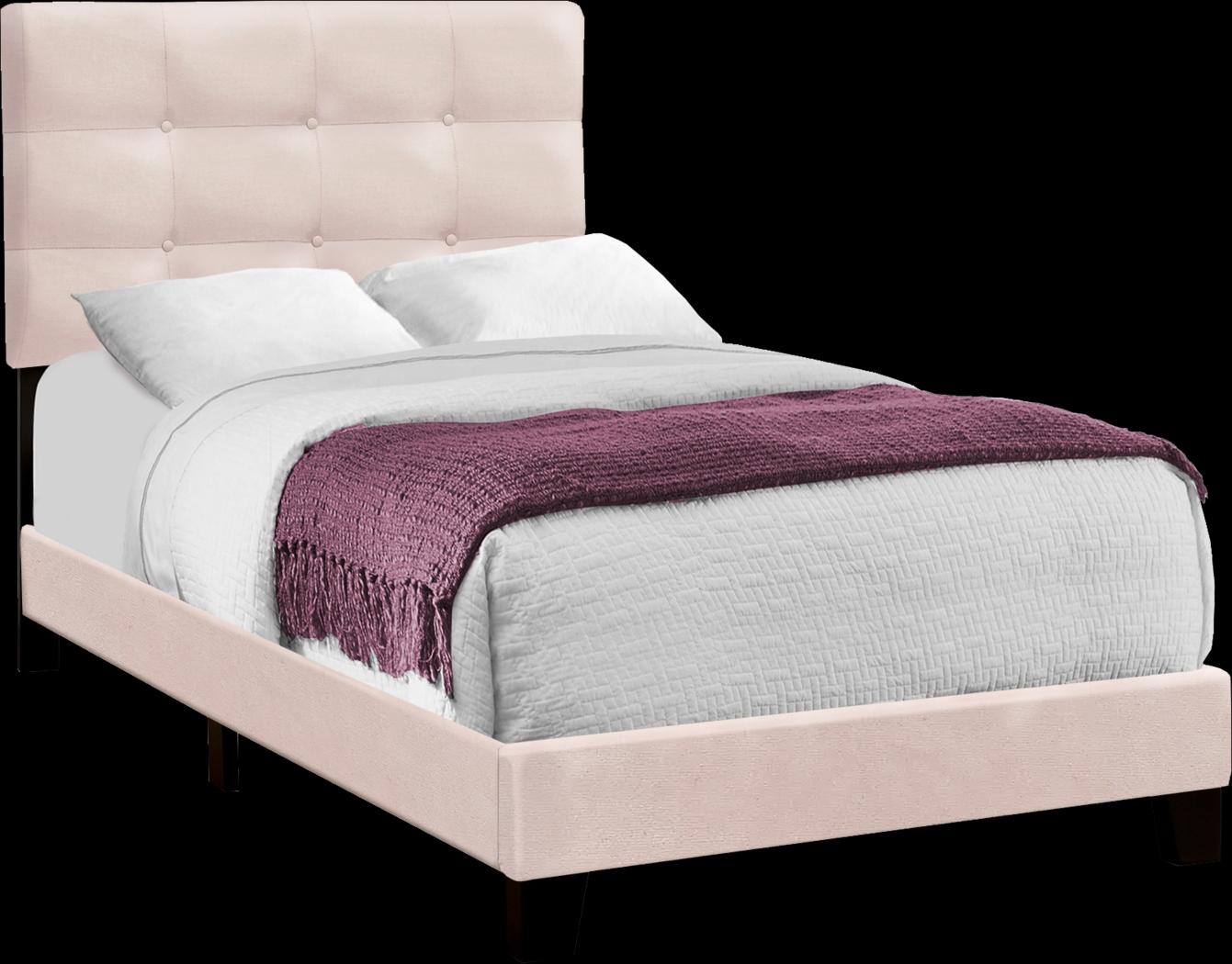 Troland Pink Twin Bed - Thumbnail - Image 1