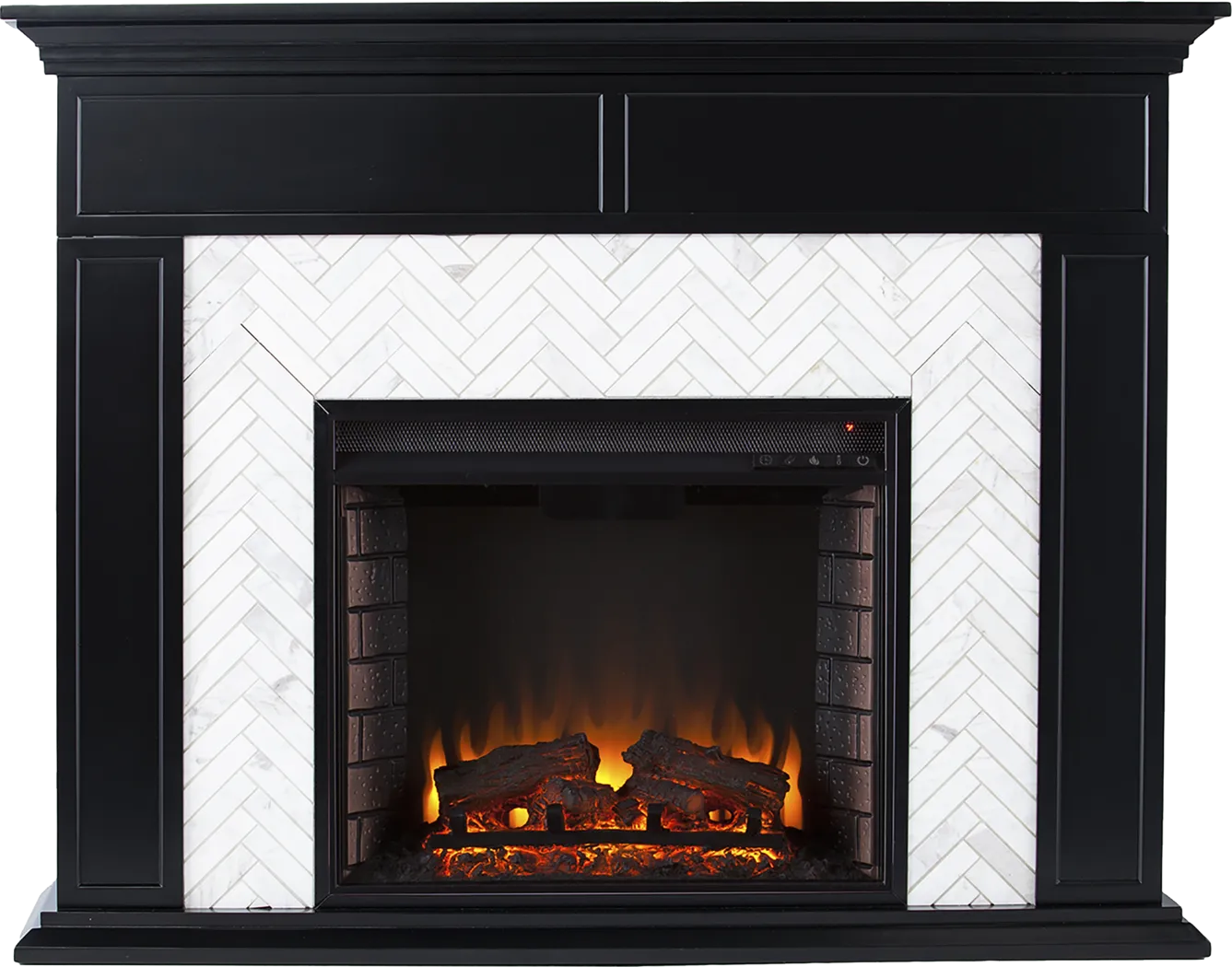 Tronewood II Black 50 in. Console, With Electric Fireplace - Image 7