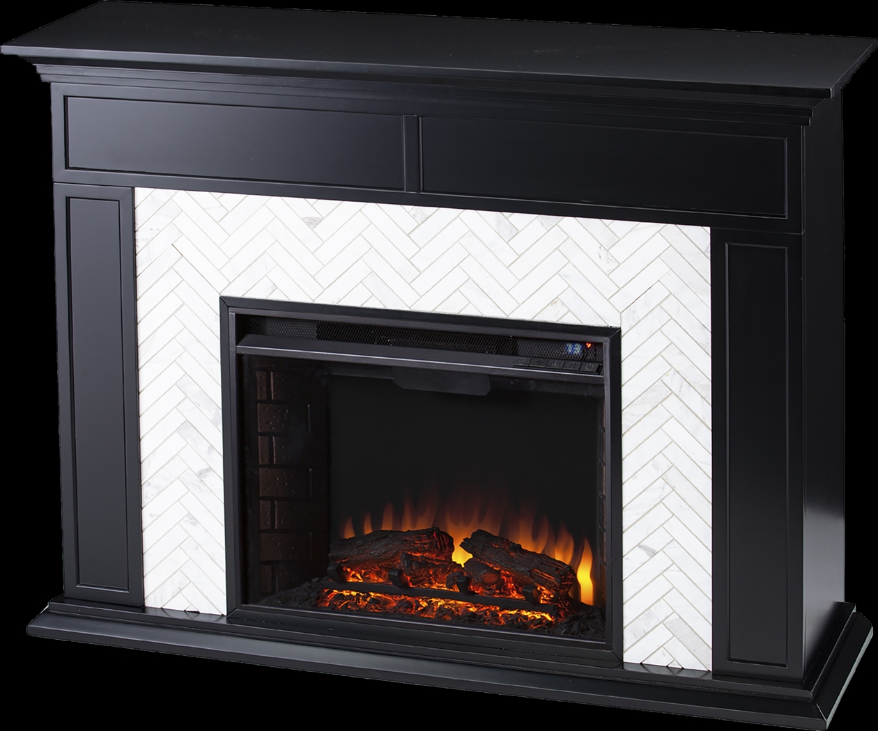 Tronewood II Black 50 in. Console, With Electric Fireplace - Thumbnail - Image 1