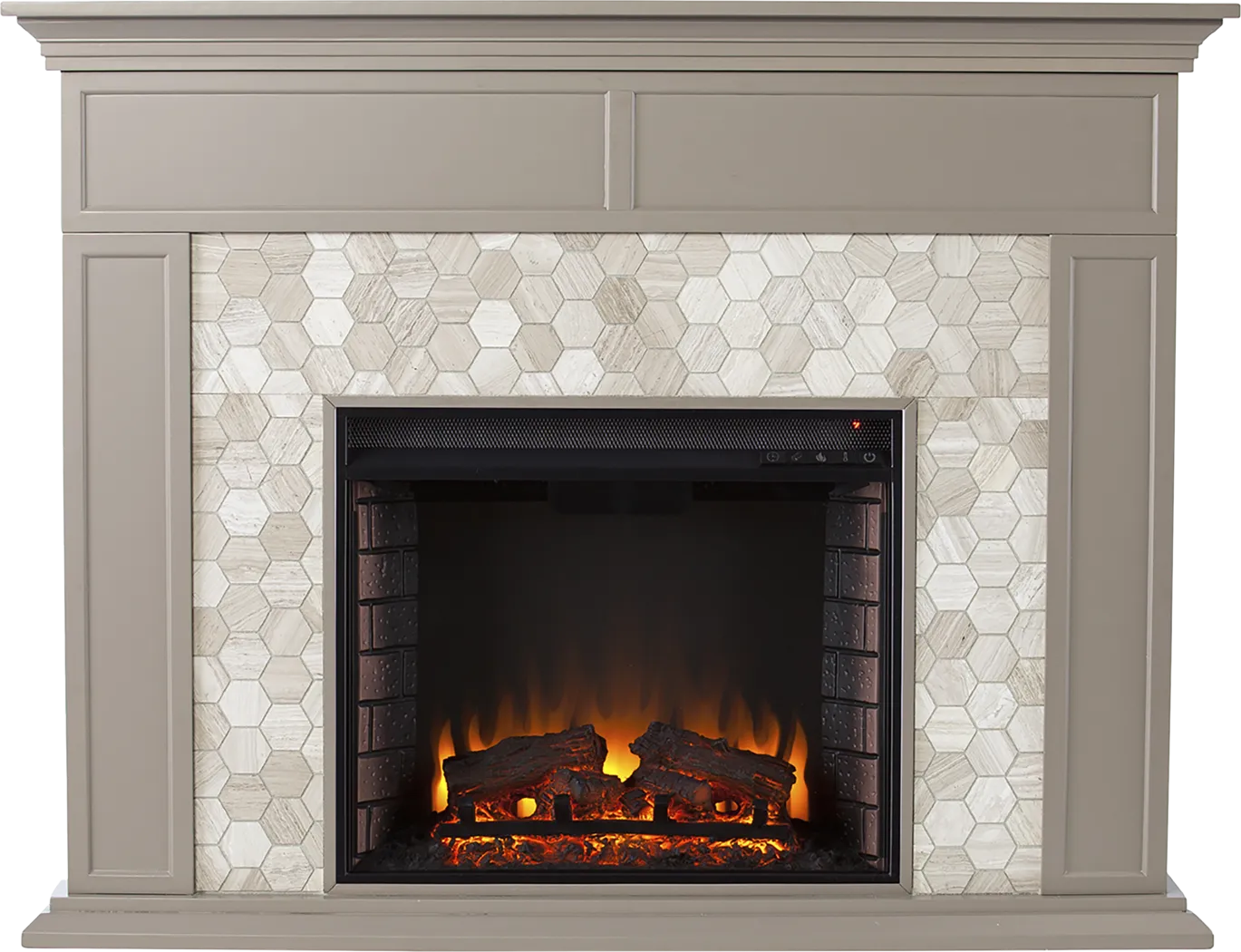 Tronewood II Gray 50 in. Console, With Electric Fireplace - Image 7