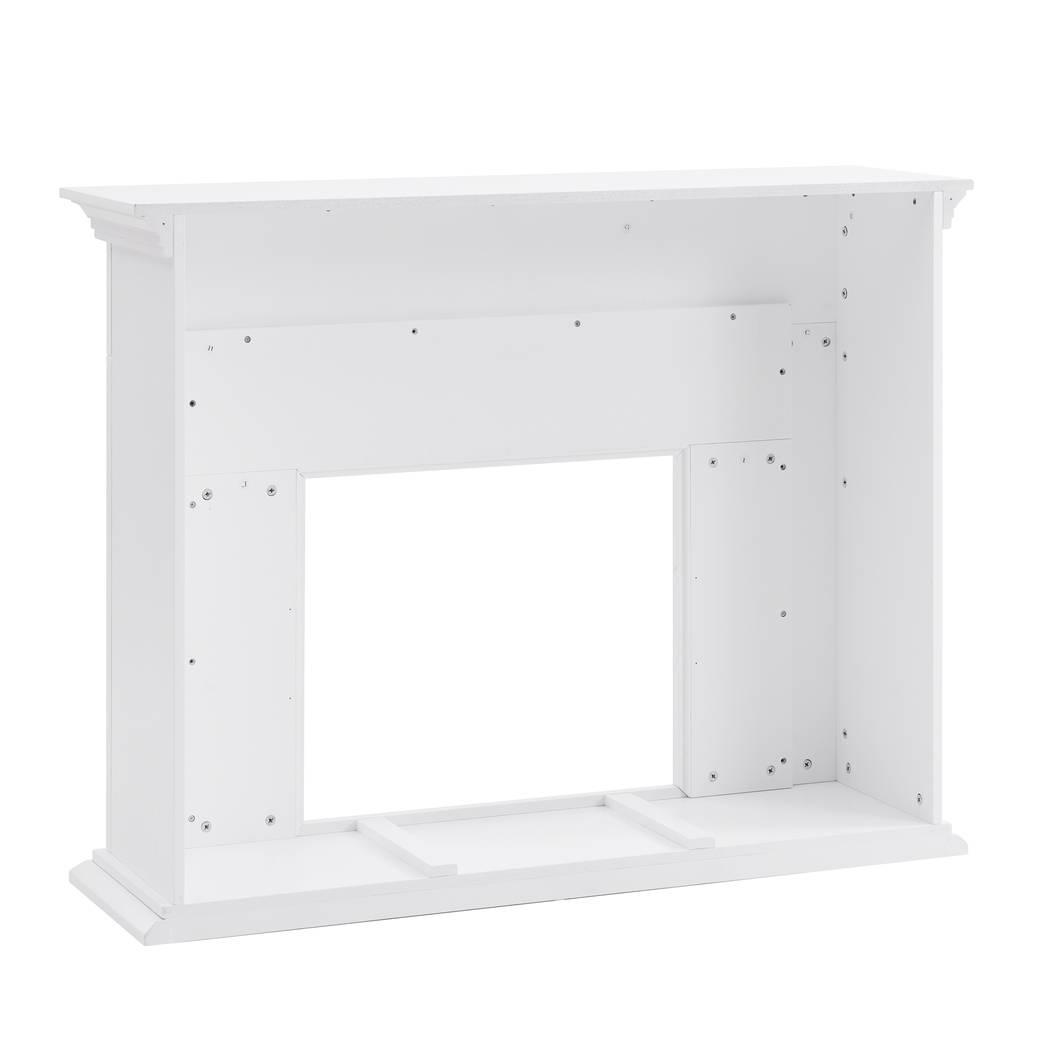 Tronewood II White 50 in. Console With Electric Log Fireplace - Thumbnail - Image 3