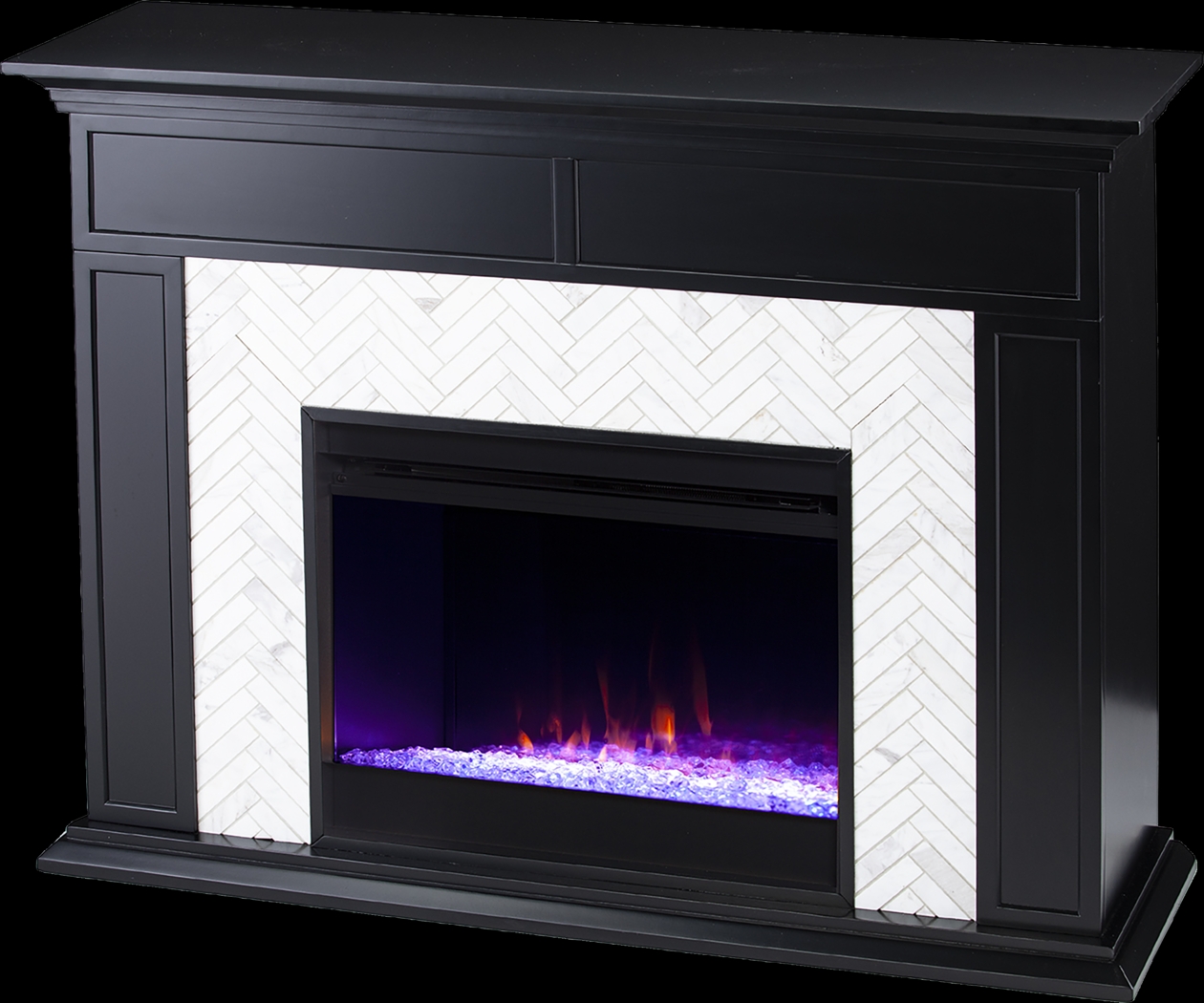 Tronewood I Black 50 in. Console, With Color Changing Electric Fireplace - Thumbnail - Image 1