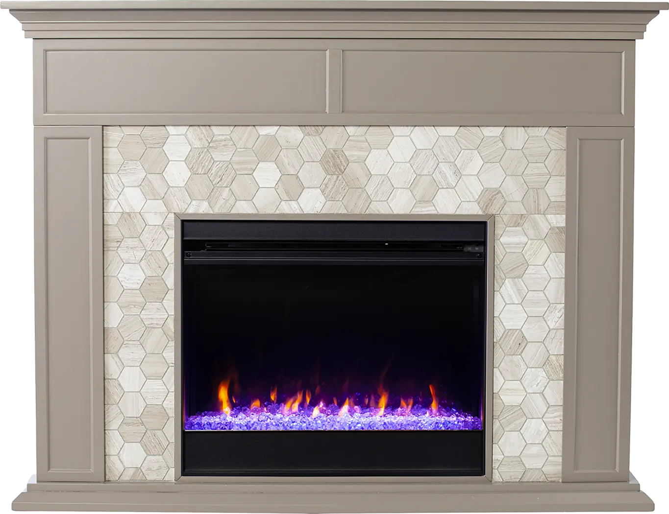 Tronewood I Gray 50 in. Console, With Color Changing Electric Fireplace - Image 6