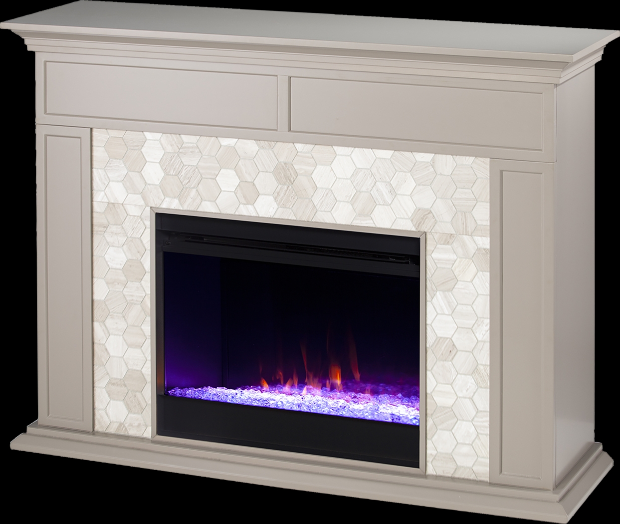 Tronewood I Gray 50 in. Console, With Color Changing Electric Fireplace - Thumbnail - Image 1