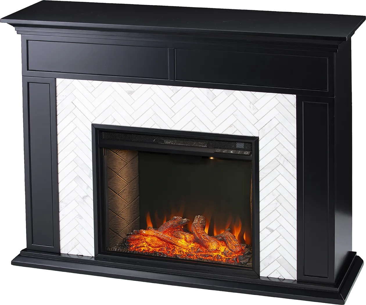 Tronewood III Black 50 in. Console, With Smart Electric Fireplace - Thumbnail - Image 1