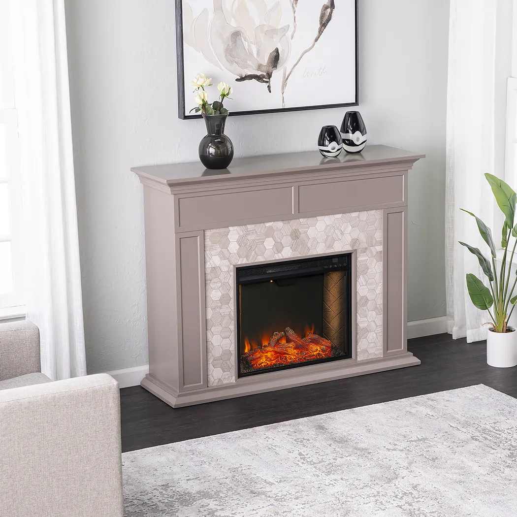 Tronewood III Gray 50 in. Console, With Smart Electric Fireplace - Image 7