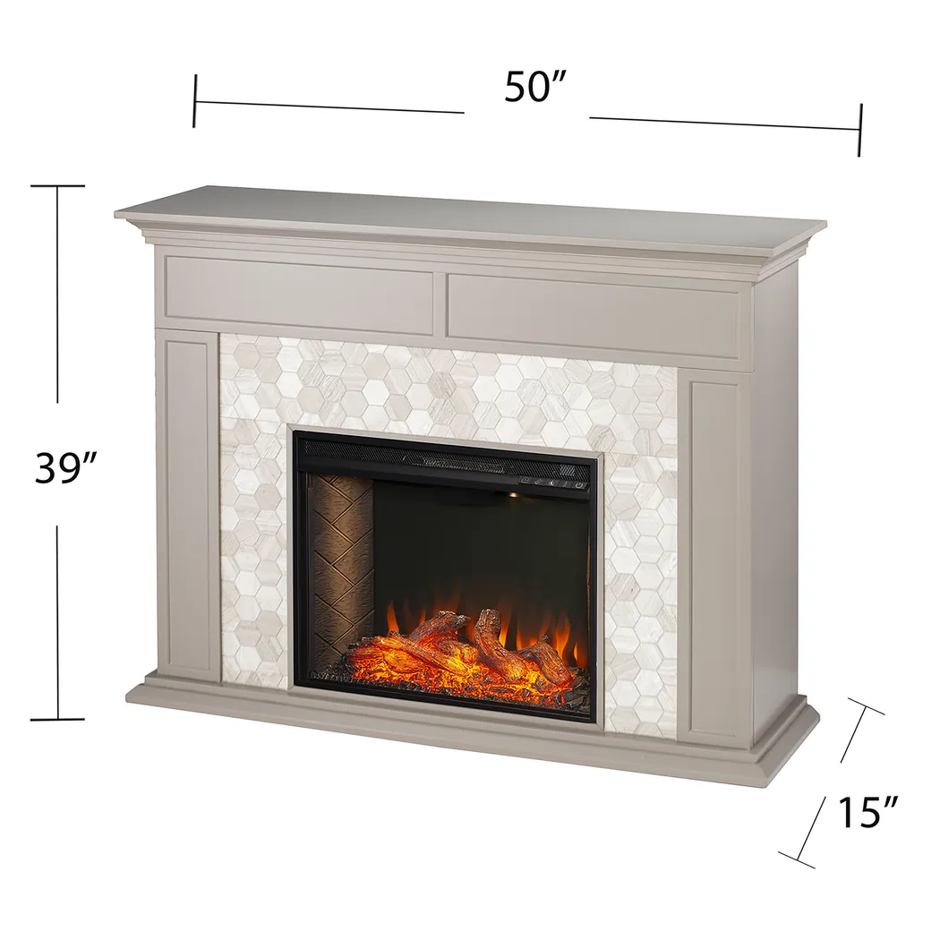 Tronewood III Gray 50 in. Console, With Smart Electric Fireplace - Image 8