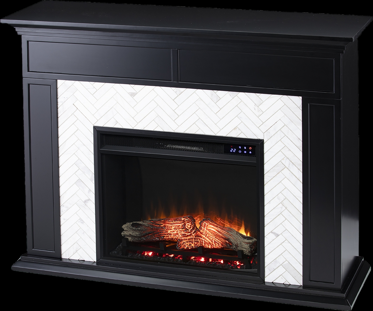 Tronewood IV Black 50 in. Console, With Touch Panel Electric Fireplace - Thumbnail - Image 1