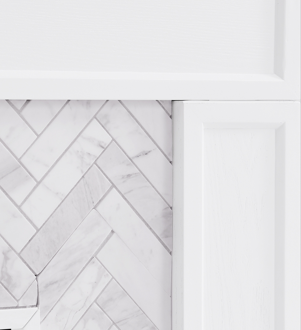 Tronewood IV White 50 in. Console With Touch Panel Electric Fireplace - Thumbnail - Image 4