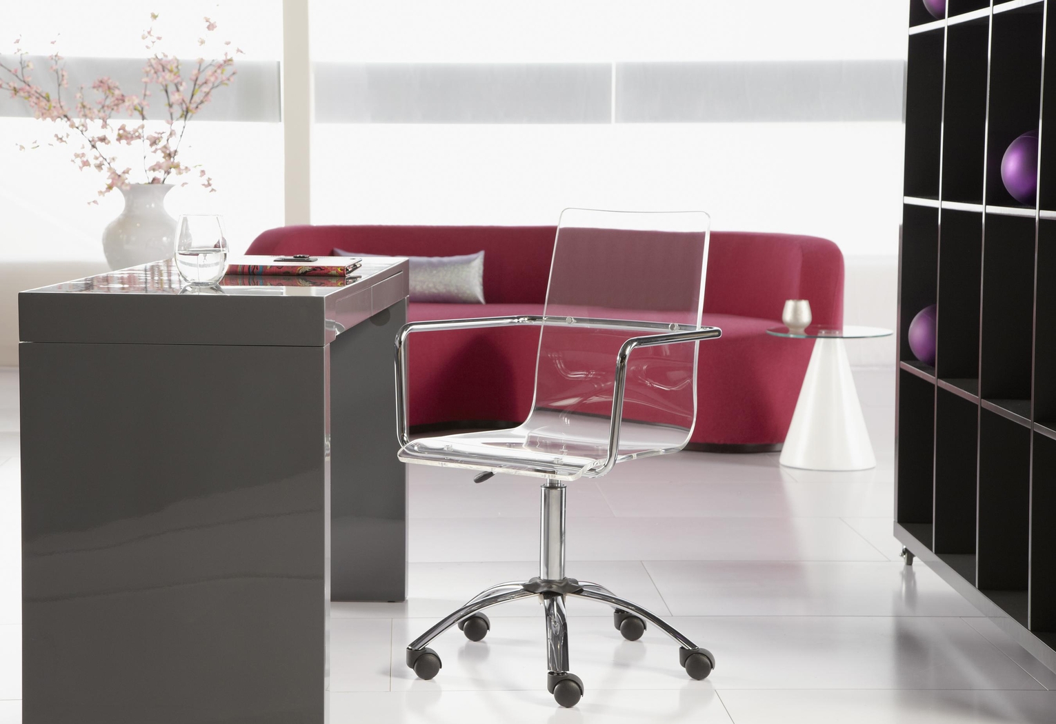 Trongo Clear Office Chair - Thumbnail - Image 2
