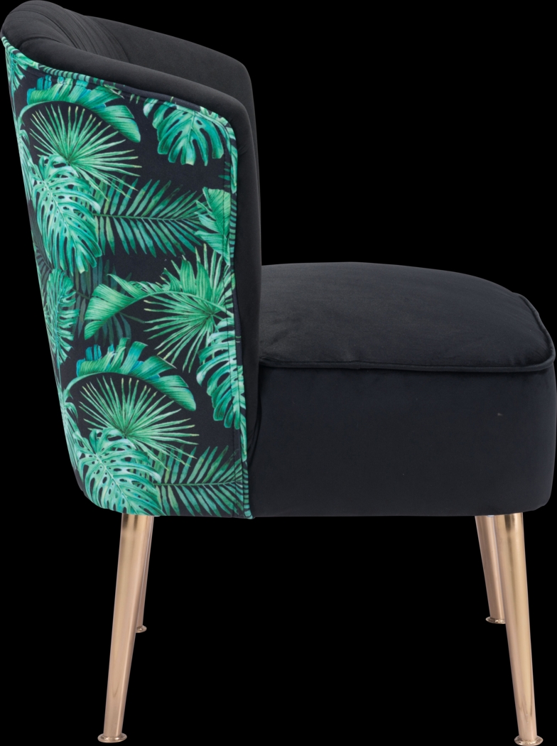 Tropical Forest Black Accent Chair - Thumbnail - Image 2