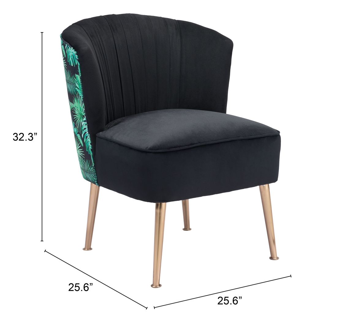 Tropical Forest Black Accent Chair - Thumbnail - Image 7