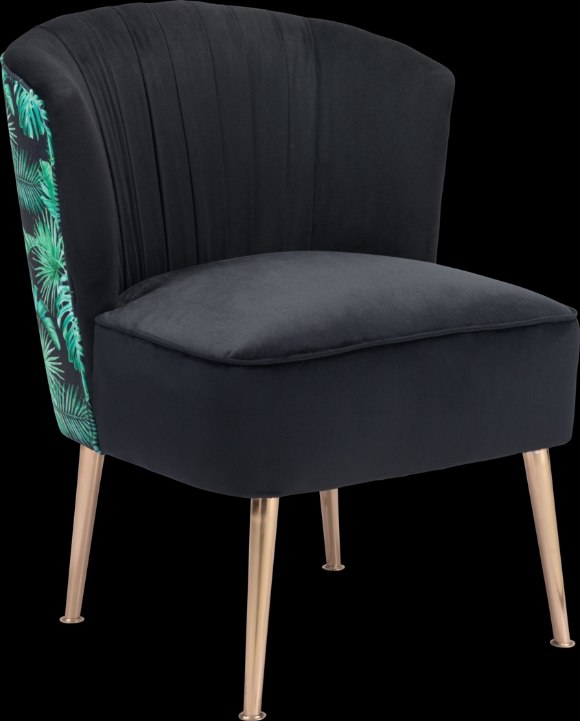 Tropical Forest Black Accent Chair - Thumbnail - Image 1