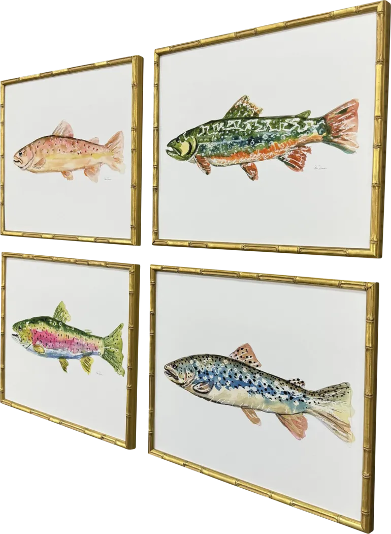 Trout Way Multi Artwork, Set of 4 - Thumbnail - Image 2