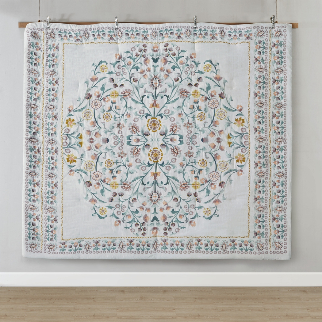 Troywood White 4 Pc Full/Queen Comforter Set - Thumbnail - Image 4