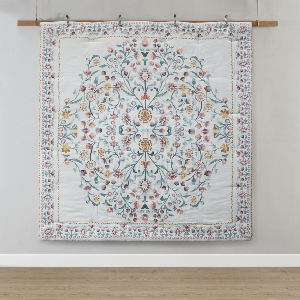 Troywood White 4 Pc Full/Queen Comforter Set - Thumbnail - Image 8